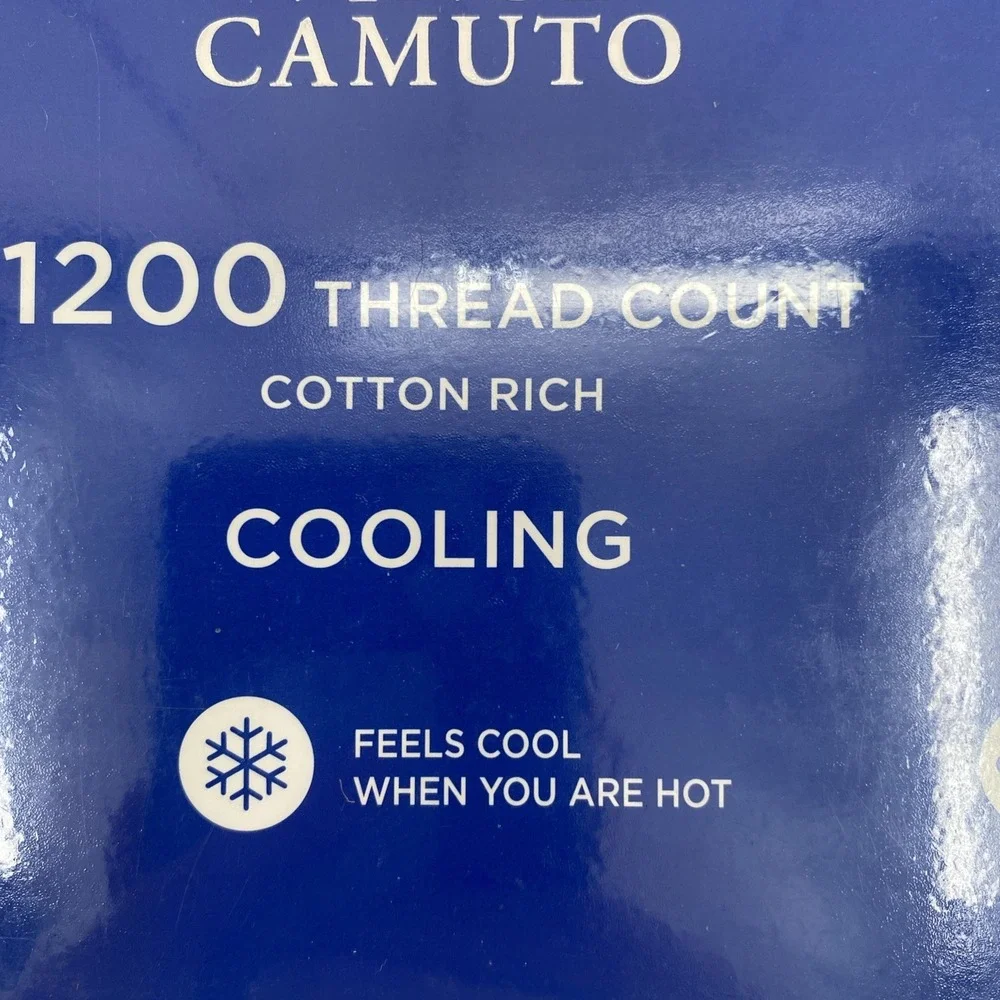 Vince Camuto Sheet Set QUEEN Powder Blue Cotton Rich 1000TC Moisture Wicking